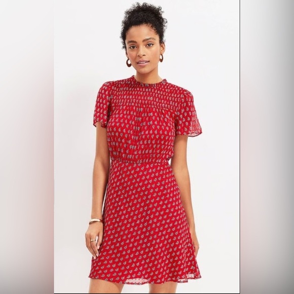 LOFT Dresses & Skirts - Loft Paisley Flare Mini Dress Sz 12